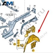 Колесная арка Audi Q8 e-tron 2024-2024/Audi e-tron 2019-2023 4K4810364A