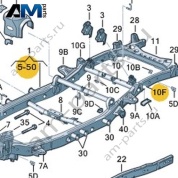 Опорный кронштейн Volkswagen AMAROK 2013-2016 2H5803887
