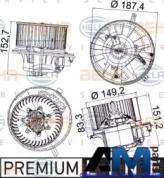Вентилятор отопителя Шкода Йети 1.8 TSI (152/160 л.с.) 8EW351043221 Behr-hella