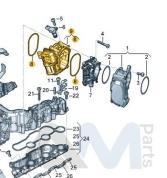 Корпус дросселя (на коллектор) 059129593AT Volkswagen Touareg III (2018-2023) 2.0TFSI