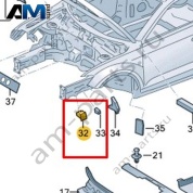 Шумоизоляция водоотводного короба Volkswagen T-Roc 2018-2024 2GA864759