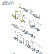 Внутренний ШРУС левый 6-МКП 7LA498103C  Volkswagen Multivan T6 (2019-2023)