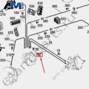 Трубка тормозная A2224200128 Mercedes S-class W222
