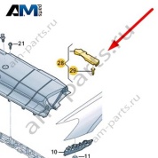 Вспененный наполнитель заднего бампера Audi A7 (4K) 2019-2024 4K8807251