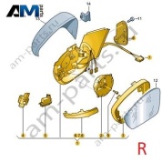 Механизм зеркала правый с камерой Volkswagen Тигуан 57G857508E9B9