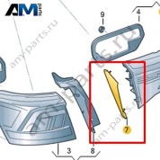 Накладка заднего фонаря Volkswagen T-Roc 2018-2024 2GA945310