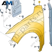 Переднее правое крыло Volkswagen T-Roc Cabrio 2020-2024 2GC821022