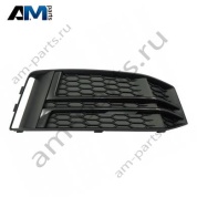 Решетка бампера правая без ПТФ (матовый хром) Ауди А4 В9 (рестайлинг) 8W0807682FFUQ