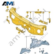 Перегородка моторного отсека Audi A8 (D5) 2018-2024 4N0805431E