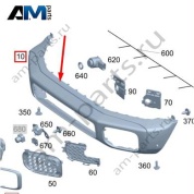 Передний бампер USA Mercedes G-class W465 A46588502009999