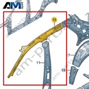 Боковина (внутренняя часть) Volkswagen T-Roc 2018-2024 2GA809422