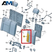 Наполнитель спинки Volkswagen Jetta VII 2020-2024 17A885775F