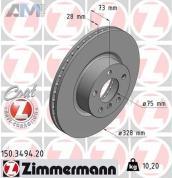 Передние тормозные диски 332X30 (150.3494.20) ZIMMERMANN для BMW X4 (F26) 2014-2018