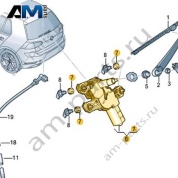 Мотор очистителя заднего стекла 5H0955711C для Volkswagen Golf 8 2019-2026