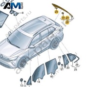 Заднее стекло атермальное Volkswagen Тигуан 57G845051DNVB