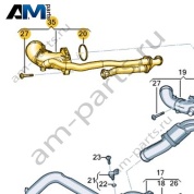 Впускной коллектор с вентиляционным шлангом VAG 06M129041