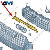 Крышка решетки радиатора Audi Q7 (4M) 2016-2024 4M0853037B