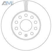 Передние тормозные диски TRW DF6903S для Audi A3 (8V) 2012-2020