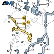 Трубка ОЖ с шлангом ОЖ VAG 04L121034