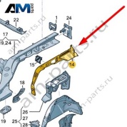 Пластина для лонжерона Audi Q8 e-tron 2024-2024/Audi e-tron 2019-2023 4KE802016