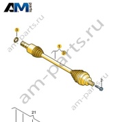 Задний правый приводной вал с ШРУСами Volkswagen id3 2020-2024 1EA501204G