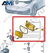 Заглушка фары Volkswagen id-Buzz 2023-2024 1T3941608