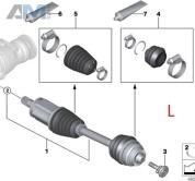 Приводной вал левый 31605A01E83 на BMW 5 Серии (G30) 2017-2023