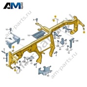 Поперечина передней панели Audi A6 (C7) 2015-2018 4G1857025B