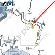 Трубопровод подачи восстановителя Audi A8 (D4) 2014-2017 4H0131961