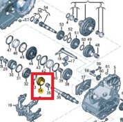 Свободно вращающаяся шестерня VAG 02T311129BA