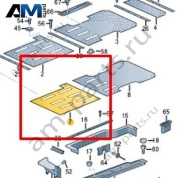 Деревянный пол Volkswagen Crafter 2012-2016 2E1864813FK