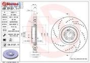 Передние тормозные диски (09.E137.11) BREMBO для Mercedes GLE V167 300d