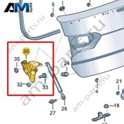 Петля крышки багажника левая Volkswagen T-Roc Cabrio 2020-2024 2GC827301A