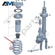 Передняя винтовая пружина (коричневая метка) Mercedes G-class W465 A4653213100