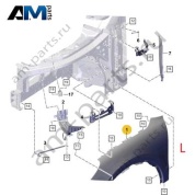Переднее левое крыло 9Y0821105DYGRV Porsche Cayenne 2017-2024