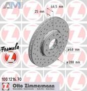 Передние тормозные диски ZIMMERMANN 100.1216.70 Audi A4 (B6) 2001-2005