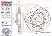 Передние тормозные диски BREMBO 09.A945.33 для Mercedes AMG GT 43