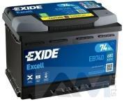 Аккумулятор 74Ah/680A Audi A3 (8V) 2012-2020 EXIDE (EB740)