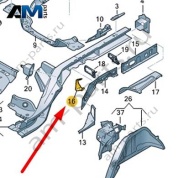 Держатель тормозного трубопровода Audi A6 (C8) 2019-2024 4K0803400