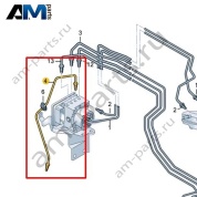 Тормозная трубка от гидравлической системы к тормозному шлангу VAG 1EB614724