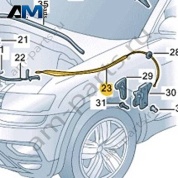 Трос капота задний VAG 3CG823535 Volkswagen 2021-2026