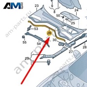 Уплотнитель капота сзади Audi A8 (D5) 2018-2024 4N0823723