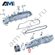 Впускной коллектор слева на Mercedes W223 AMG S63 (M177) A1770983000