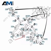 Подающий трубопровод турбины слева Mercedes W465 AMG G63 (M177) A1772003751