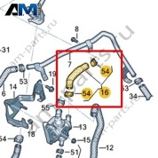 Шланг системы охлаждения VAG 059122055D