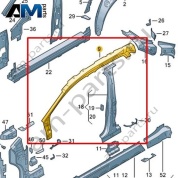 Боковина (внутренняя часть) Volkswagen id4/id5 2021-2024 11A809008