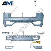 Крышка буксировочной петли сзади VAG 3CC807441A9B9 на Volkswagen 2021-2026