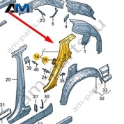 Стойка С Audi Q8 2019-2024 4M8809239A