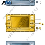 Панель управления и индикации с сенсорным экраном, голосовым устройством, слотом для карт SD и Bluetooth Volkswagen Jetta VII 2020-2024 17A035869