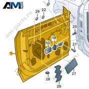 Передняя правая дверь Volkswagen T-Roc Cabrio 2020-2024 2GC831056C